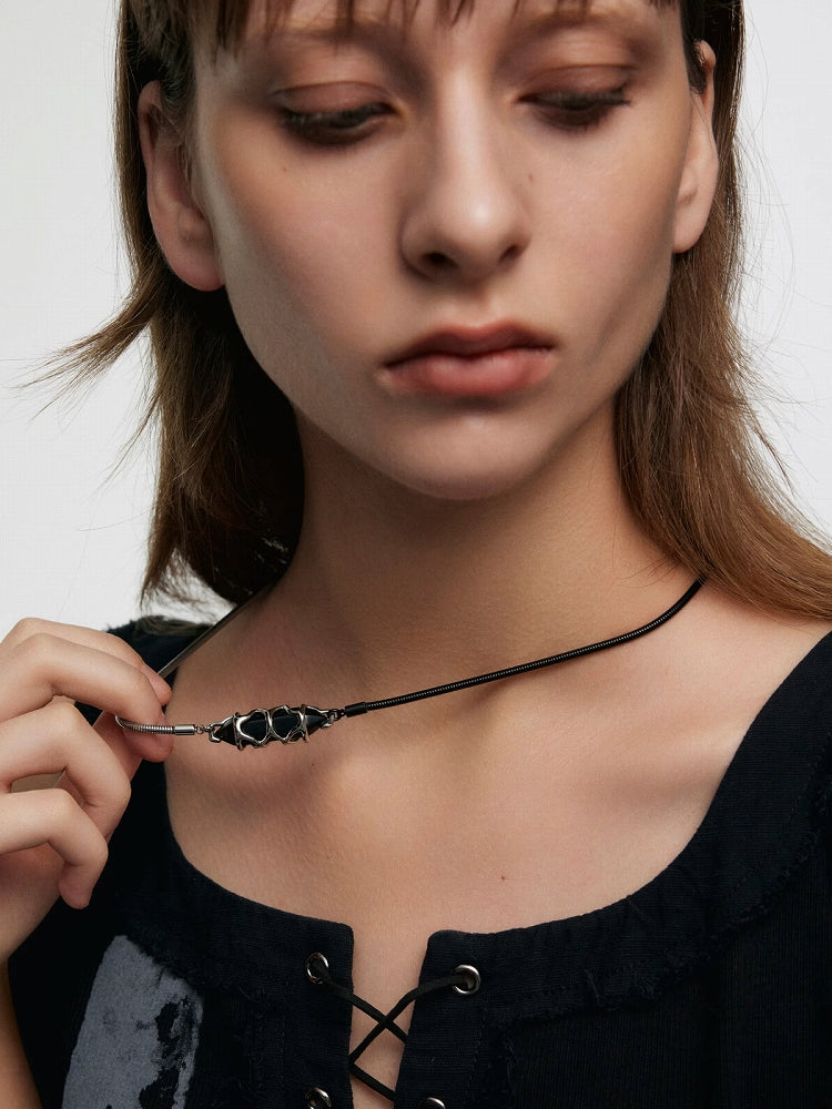 Rock Bandana Star Cone Necklace