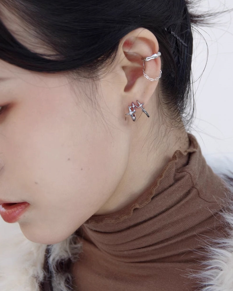 Black Star Earrings