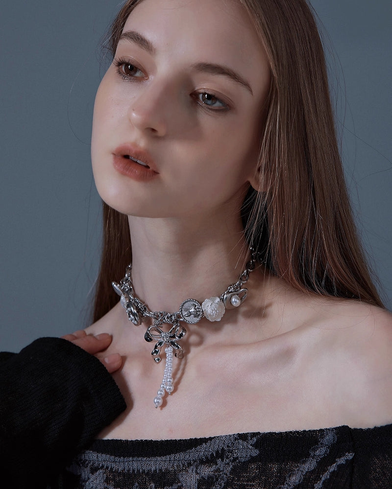 Bow Tassel Retro Choker