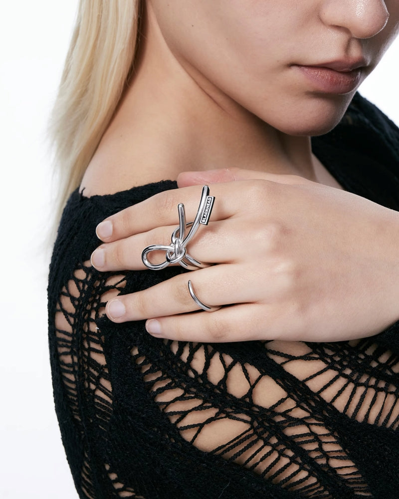 B Label Knot Ring