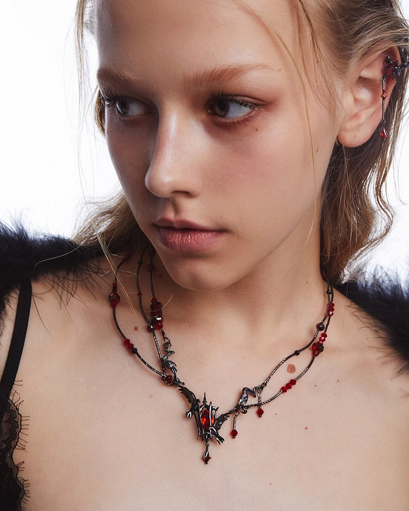 Raven Cage Layer Necklace 02