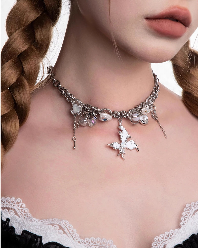 Butterfly Star Heart Necklace