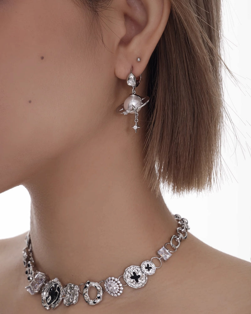 Gyroscopic Flying Saucer Earrings