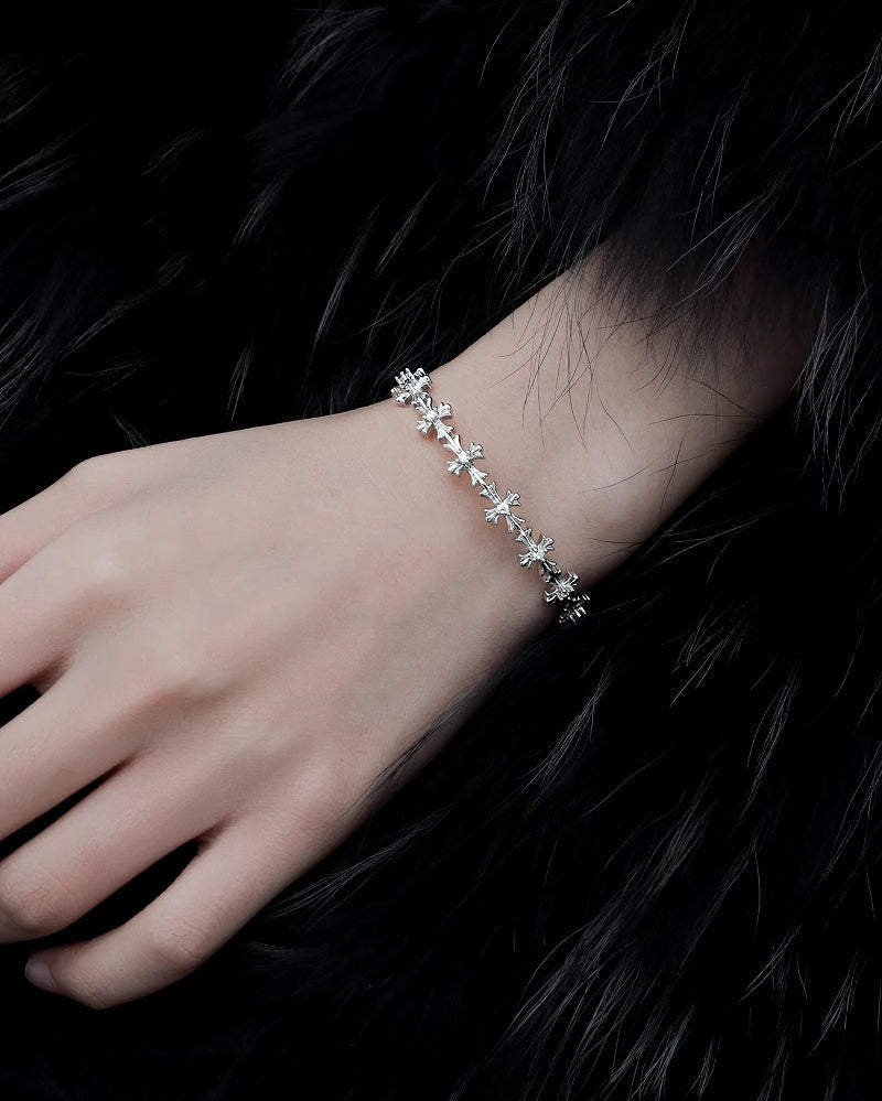 Cross Open Bracelet