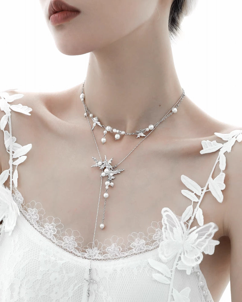 Butterfly Bubble Pearl Necklace