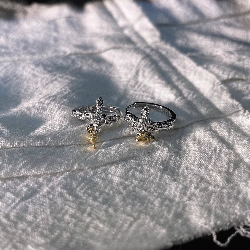 Talmud Cross Earrings