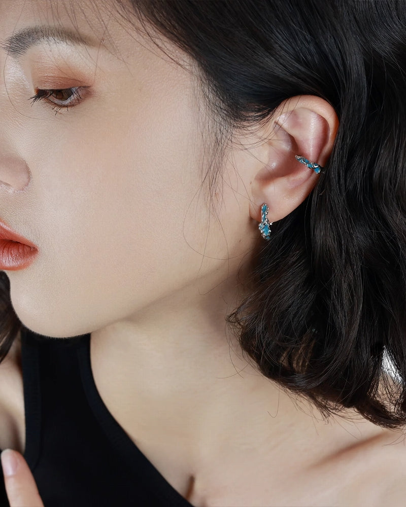 Little Blue Cuff & Earrings