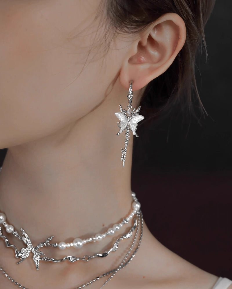Butterfly Skeleton Earrings 02