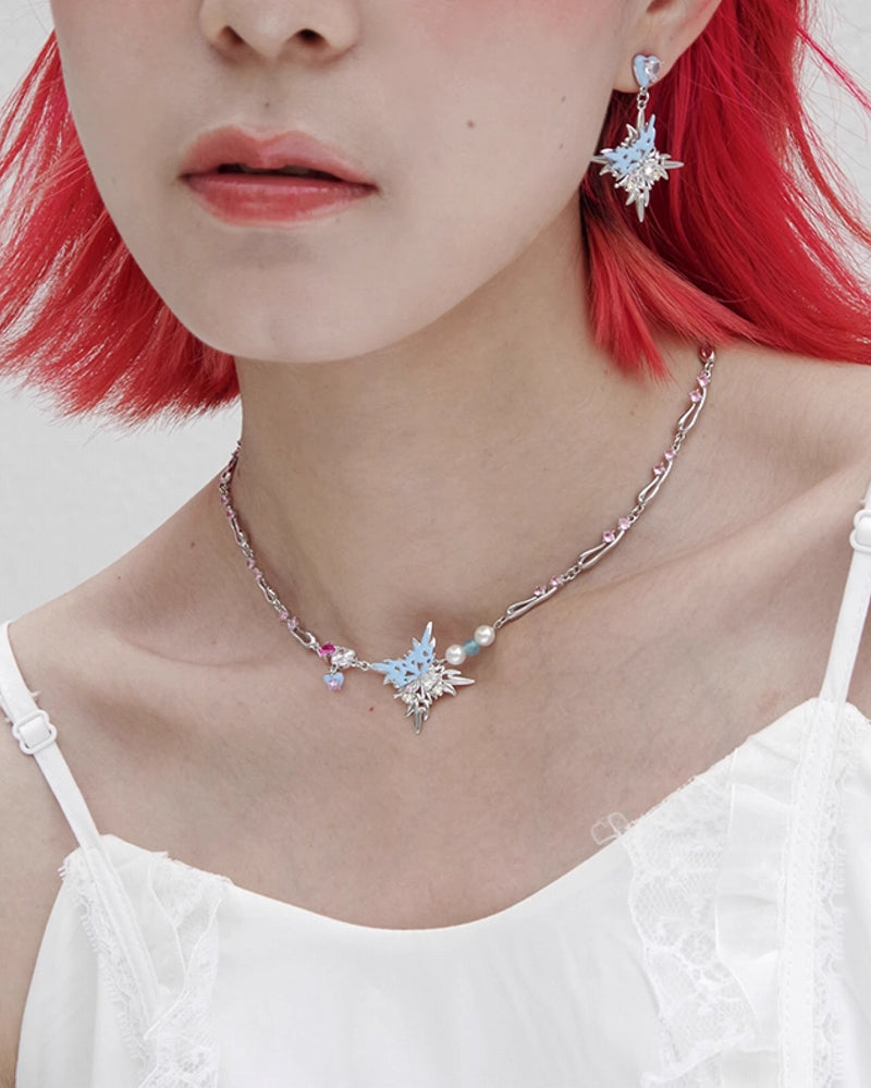 Children's Fun Blue Butterfly Necklace