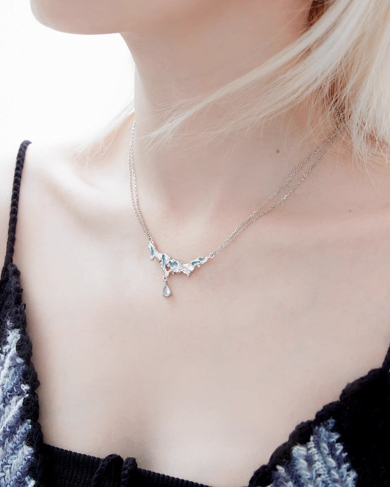 Ice Century Double Layer Sea Necklace